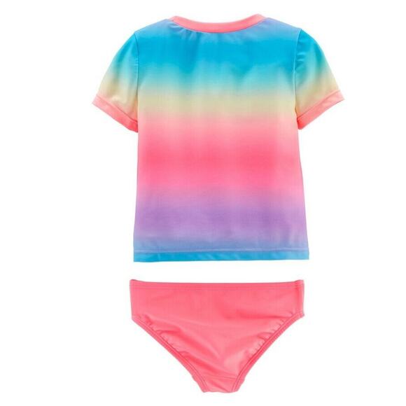 Oshkosh Kids Pineapple Rash guard Two Piece Swimwear Multicolor Size 14 - Picture 2 of 2